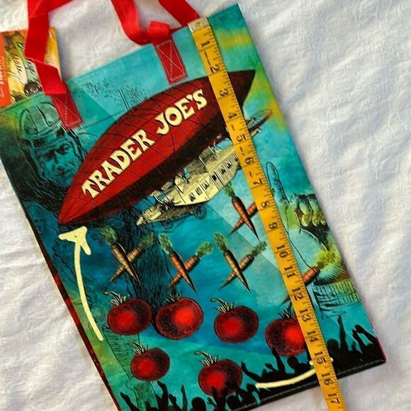 Trader Joe’s Plastic Reusable Shopping Tote Bag 6 Gallon Ohio Collectible - Picture 8 of 14